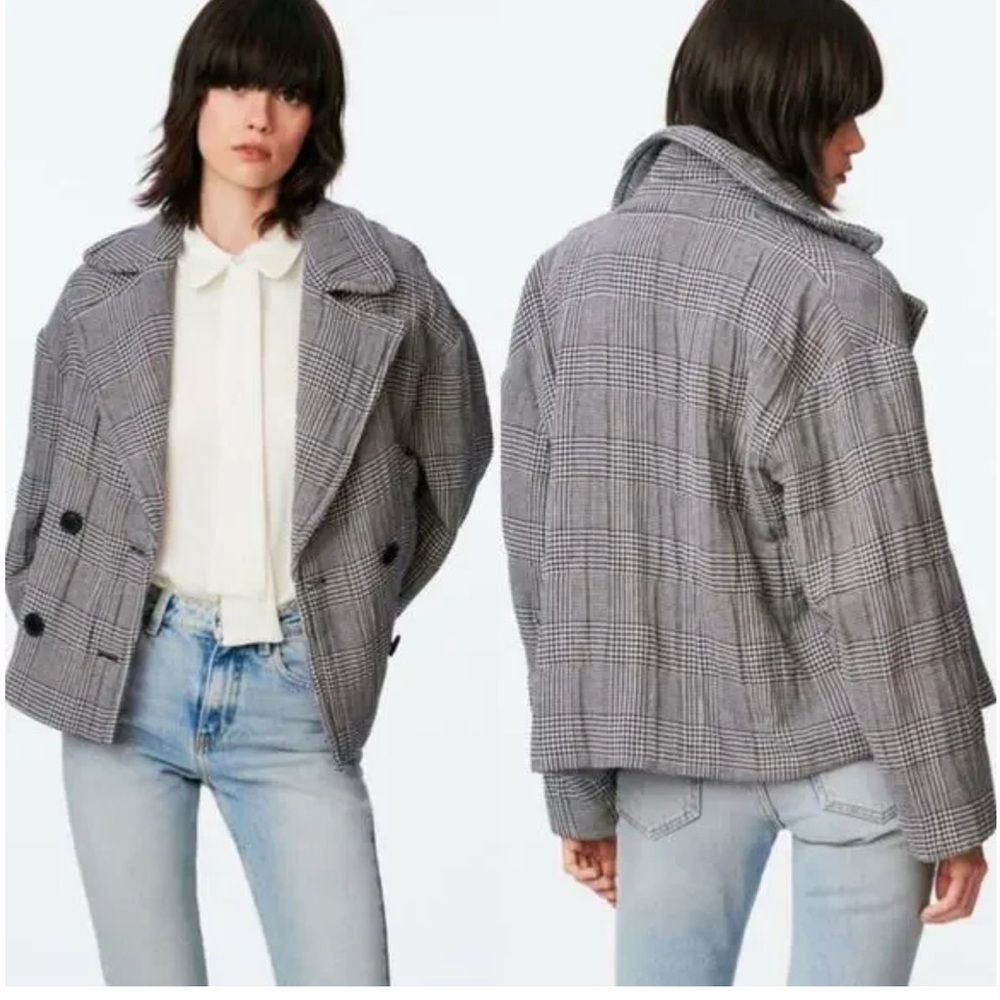 Quilted Plaid Jacket Zara size small NWT